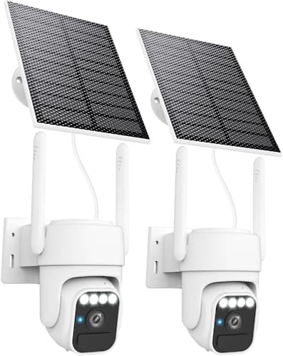 3-Link Wireless Outdoor Solar Camera 2-Pack