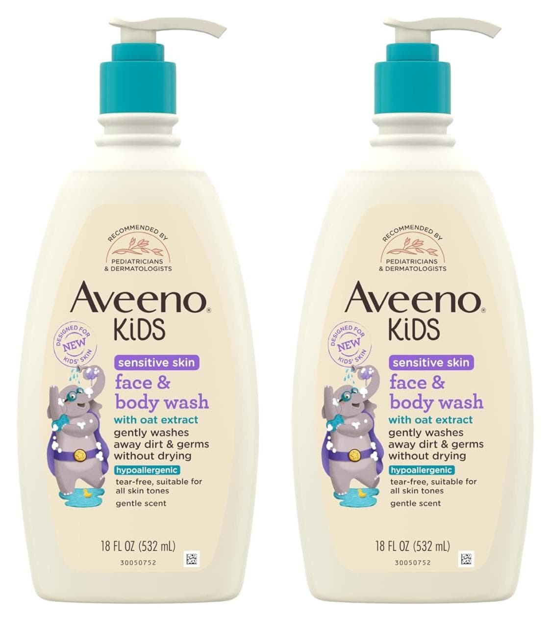 Aveeno Kids Sensitive Skin Face & Body Wash - 45% Off on Amazon